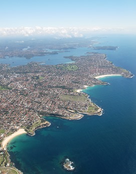 Sydney beaches from a 767 271