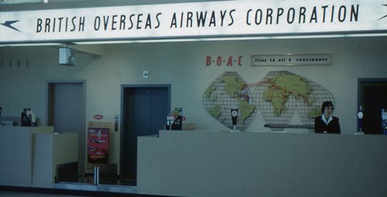 1960 or so - BOAC airport desk 542