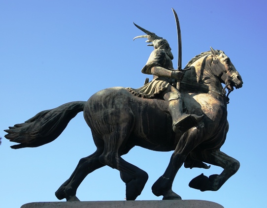 Italy - Rome - Skanderbeg Statue in Piazza Albania 542