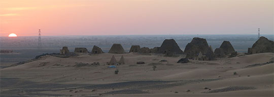 IMG_1813 - sunset at Meroe Pyramids at Begrawiya - 540