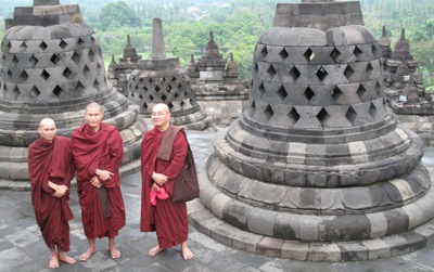 Borobodur monks