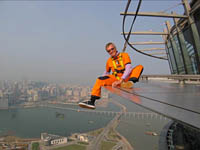 Dangling at Macau Tower