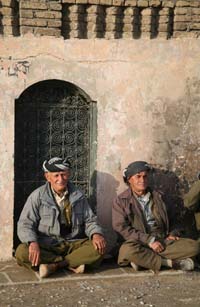 Kurdish men in citadel