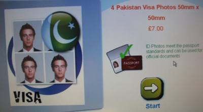 Pakistan visa photos