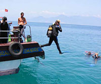 Dive boat in Nha Trang