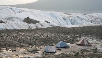 Glacier campsite