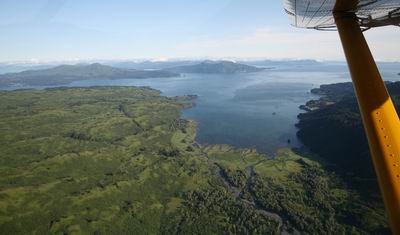 Over Kodiak Island