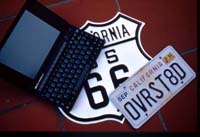 Caddy online - plate, HP computer, Route 66